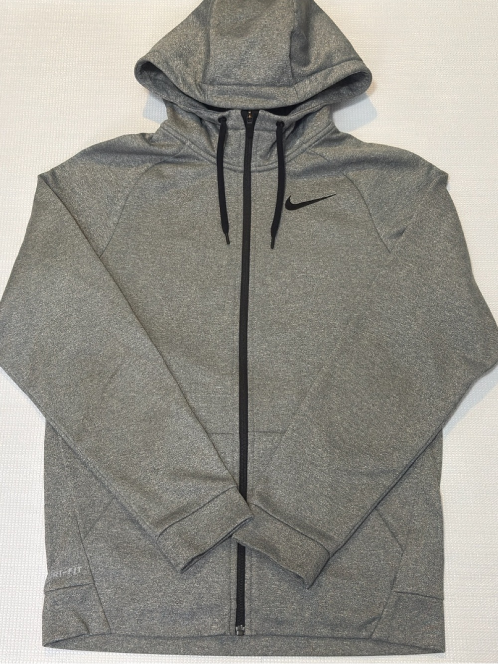 Nike Men’s Therma Dri-FIT Full Zip Training Hoodie Gray Fleece Jacket Size Small